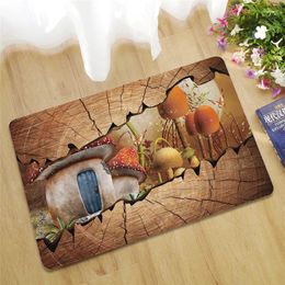 Carpets 3D Rubber Entrance Door Mat Cartoon Anti-Slip Bathroom Living Room Water Absorb Mushroom Rug Kid Children Funny Doormat Carpet