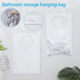 Storage Bags Laundry Basket Folding Organizer For Dirty Clothes Bathroom Portable Hanging Mesh Bag