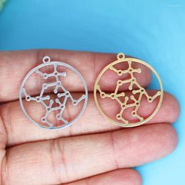 Pendant Necklaces 3pcs/lot Molecule Charm For Jewelry Making Fit Stainless Steel Bracelet Necklace DIY Crafts Supplier