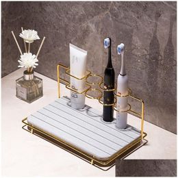 Toothbrush Holders Toilet Bathroom Electric Rack Swing Table Washing Storage Tootaste Tooth Brush Holder Drop Delivery Home Garden B Dhlo4