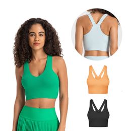 Sports Bras for Women Racerback Seamless No Wire Breathable Comfortable Yoga Running Workout Bra Gym Tank Top
