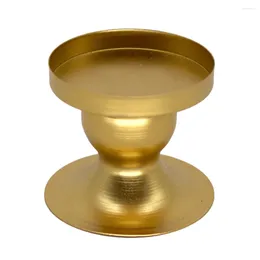 Candle Holders Gold Candlestick Party Portable Home Decoration Bar Wedding Centrepieces Iron Art European Style Desktop Round Holder