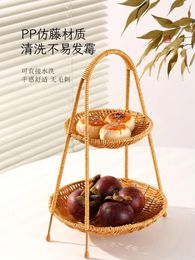 Plates Fruit Tray Dried Dim Sum Tea Candy Basket Afternoon Rack