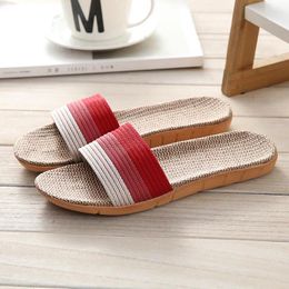 Bath Mats Couple Indoor Home Linen Summer Slippers Fashion Anti-slip Open Toe Flat Beach Shower Shoes