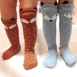 Kids Socks Baby socks knee socks childrens clothing socks girls fox knees high waist warm legs 1 pair of pure cotton baby socksL2405