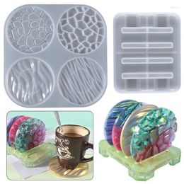 Baking Moulds Diy Crystal Epoxy Resin Mould Four-connected Wave Table Silicone Kit And Moulds Decoration