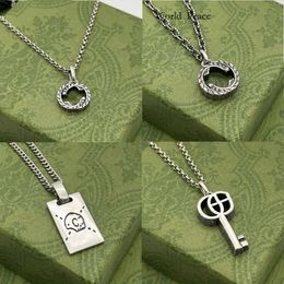 High Quality Designer Jewellery Necklace 925 Silver Chain Mens Womens Key Pendant Skull Tiger With Letter Designer Necklaces Fashion Gift G671 301