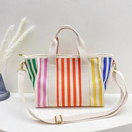 Summer Tote Bag Womens Luxury Design Canvas Shopping Bag Large Capacity Beach Bag Casual Versatile Handheld Shoulder Bag 240504