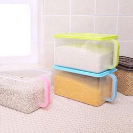 Storage Bottles The Kitchen Can Be Stacked With A Food Box Handle. Multi-functional Plastic Grain Sealed Fresh-keeping