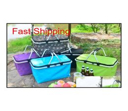 Collapsible Picnic Basket Folding Picnic Cooler In 5 Colours Insulated Cooler Picnic Bag For Outdoor Camping Hiking Ypntv4689980