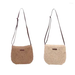 Evening Bags Summer Woven Tote Beach Bag Womens Straw Shoulder Fashion Crossbody Phone Pouch For Girls