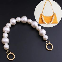 3240100cm Faux Pearl Bag Strap Beaded Design Imitation Bead Handle Short Long Handbag Purse Chain Replacement 240429