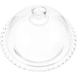 Dinnerware Sets Bread Tray Storage Cake Stand Dust-proof Holder Dessert Plate Glass Fruit Serving Display Rack