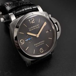 Business Wrist Watch Panerai LUMINOR Series Swiss Men's Watch Automatic Mechanical Luxury Watch Sports Tough Man Watch 44mm Large Diameter PAM01351