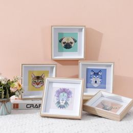 Frames Simple And Creative Three-dimensional Hollow Mini Square Small Picture Frame Oil Painting Stick Mounted