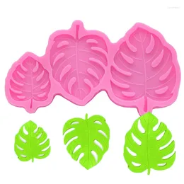 Baking Moulds Tropical Theme Palm Leaves Banana Leaf Fondant Tools Gummy Silicone Moulds Cake Decorating Mould Gumpaste Craft Pan