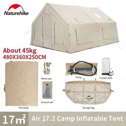 Tents and Shelters Naturehike Air 17.2 Glamping Inflatable Tent Luxury Waterproof Residential Can accommodate 4 Family Outdoor Camping Travel Q240511