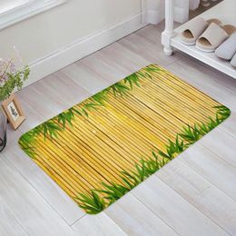 Carpets Bamboo Raft Yellow Living Room Doormat Carpet Coffee Table Floor Mat Study Bedroom Bedside Home Decoration Accessory Rug