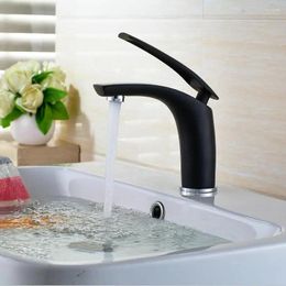 Bathroom Sink Faucets Vidric Brass White/Black Cranes Fashion Basin Faucet And Cold Water Mixer Tap White