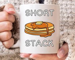 Mugs Short Stack Mug Funny Breakfast Coffee For Pancake Lovers Eater Cute Delicious Gift Idea Men Women