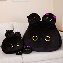 Cartoon Black Cat Pillow Plush Toy Doll Little Cat Doll Kindergarten Baby Sleep Soothing Puppet Doll