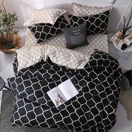 Bedding Sets Set 3pcs Geometric Printing Bed Lines Include Duvet Cover Textile Beddingset Home Polyester &Pillowcases