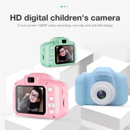 Children Mini Camera 1080P HD Video Toys 2 Inch Color Display Kids Cartoon Cute Outdoor SLR Kid Toy 240509