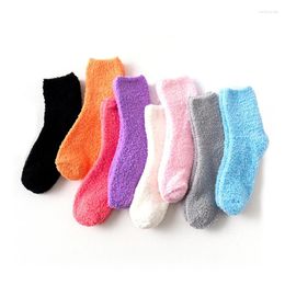 Women Socks 2024 Solid Super Warm Lady Cute Autumn Winter Thick Casual Thickening Resist Snow Short Cotton Female
