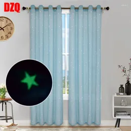 Curtain Glow-in-the-dark Finished Glowing Stars Valance Curtains For Living Dining Room Bedroom Kids