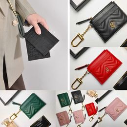 Popular Designer Credit ID Card Holder Purse Luxury Sheepskin Leather Wallet Money Bags Case Mens Womens Fashion Cards Bag Classic Card Holder flexible