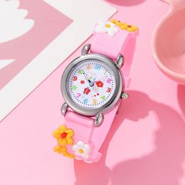 Kids Watches Cartoon Watches Pink Silicone Quartz Wristwatch Birthday Gift Girl Boy Children Study Time Girl Watch Reloj 240514