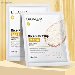 BIOAOUA White Rice Sheet Facial Korean Skin Care Moisturising Face Mask ea67