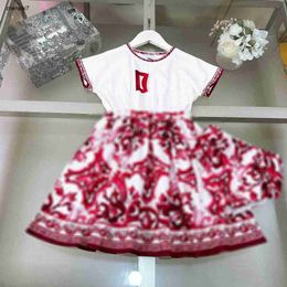 Top girls partydress Two piece set baby skirt Size 80-130 CM kids designer clothes summer toddler Princess dress 24April