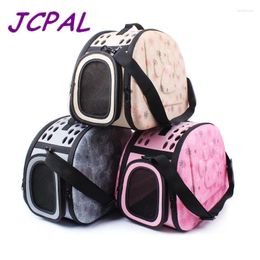 Cat Carriers JCPAL Luxury Foldable Carrier Soft EVA Outdoor Pet Dog Shoulder Bag Large Space Puppy Kennel Portable Cats Backpack Bags