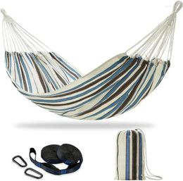 Camp Furniture Brazilian Double Hammock With Tree Straps Extra Large 94x63IN 2 Persons For Backyard Patio Outdoor And Indoor