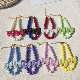 Dog Collars Fashion Pet Bow Collar Cat Necklace Heart Jewellery Puppy Accessories Small And Cute Grooming Products