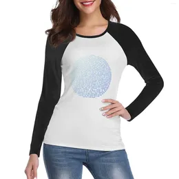 Women's Polos Pale Blue Dot - Carl Sagan Original Design Long Sleeve T-Shirt Graphics T Shirt Female Womans Clothing