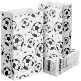 Gift Wrap Soccer Party Supplies Candy Packaging Paper Bag Green Football Small Bags For