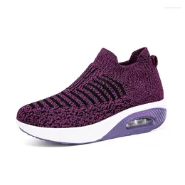 Casual Shoes Spring And Autumn Thick Soled Women's Sports Breathable Running High Top Walking Large Size 43