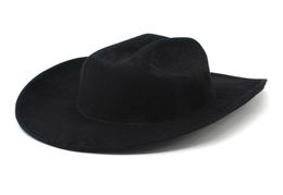 New Suede Large Brim Western Cowboy Hat Men039s Vintage Jazz Travel Party Hat Gentleman Panama Cowgirl Hats4276474