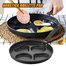 Pans Two Rounds Hearts Nonstick Omelette Pan Egg Pancake Cookware Steak Induction Hamburg Breakfast Maker Cooking Bread H1i5