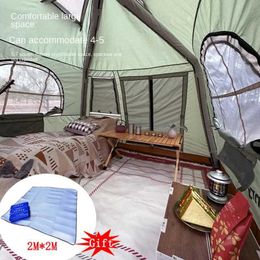 Tents and Shelters Inflatable Cabin Tent Building Free 5-8 Person Waterproof Campsite Pop up Season 4 Family Party Activity House TentQ240511