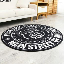 Carpets PAYSOTA Modern Circular Carpet Living Room Bedroom Desk Computer Chair Personality Round Tea Table Floor Mat