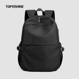 Backpack USB Charging Simple Nylon Black Travel Backpacks Men Waterproof Rucksack For 15.6 Inch Laptop Business Outside School Boy Bags