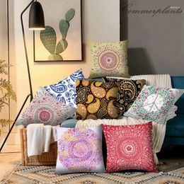 Pillow Creative Bandana Patterns Plush S Case Geometric Vintage Mandala Boho Decorative Sofa Seat Throw Home Decor