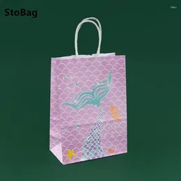 Gift Wrap StoBag Kraft Paper Bags For Birthday Shopping Kids Party Baby Shower Packaging Candy Toy Snack Chocolate Decoration
