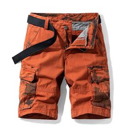 Summer Tooling Shorts for Men American Style Trendy Loose Cargo Shorts Casual All-match Straight Cotton Short Pants 240513