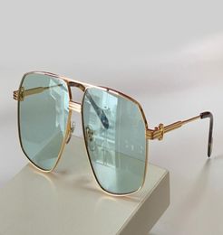 Pilot Sunglasses Gold Metal Frame Light Green Lens Sunnies Eyewear Accessories Men Fashion Sunglasses occhiali da sole uv400 prote6353990