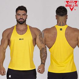 Fitness Muscle Brother Men S Sports Solid Color Training Breathable Elastic Casual Sleeveless Racerback Tank Top ports olid leeveless