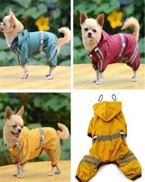 New Puppy Dog raincoat waterproof jacket reflective safety dog clothes pet raincoat Cat Glisten Bar Hoody dog coats small dogs Pro8339900
